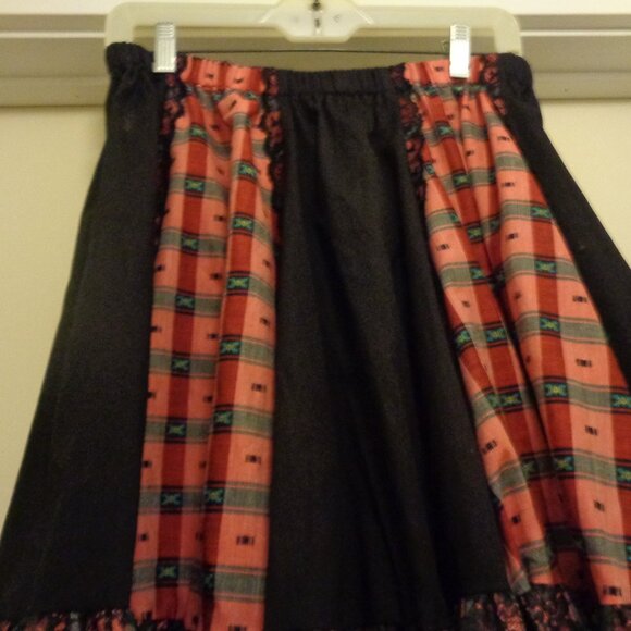 HOT COWGIRL RUFFLES LACE FULL SKIRT By Pitchfork L - Picture 4 of 5